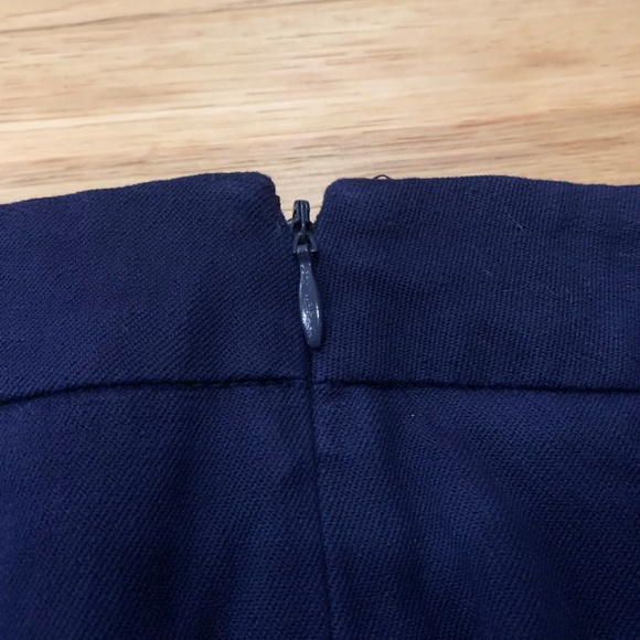 Gap Navy Clean Academia Blue Cotton Pencil Skirt - Picture 2 of 8